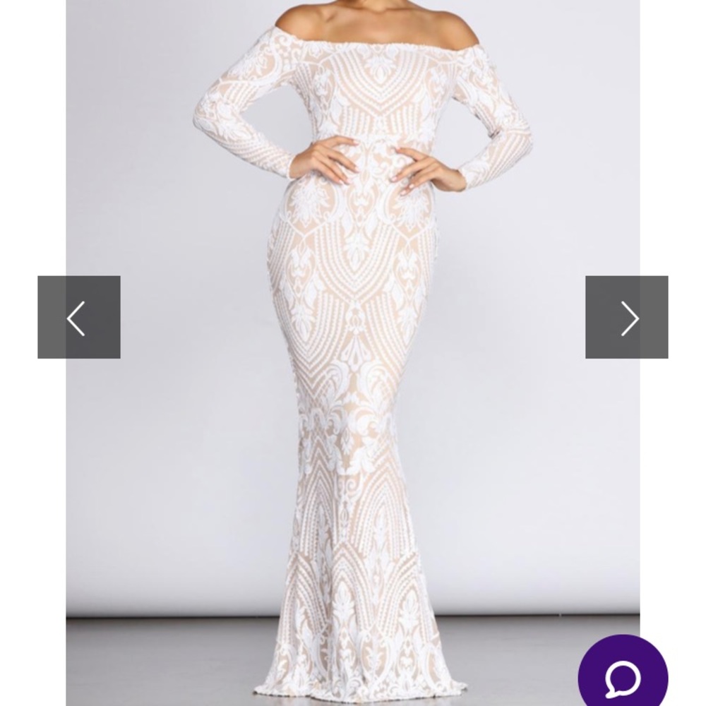 Windsor Sierra Sequin off the Shoulder